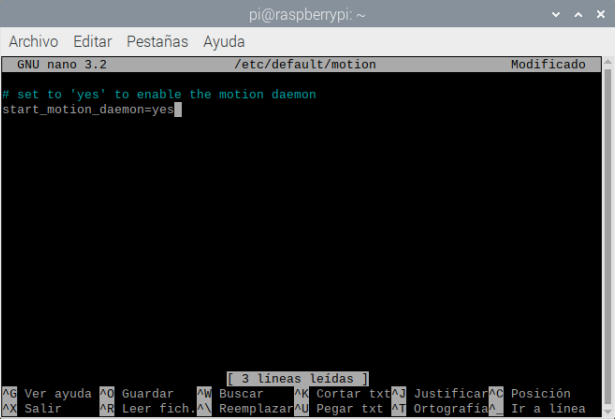 start motion daemon yes