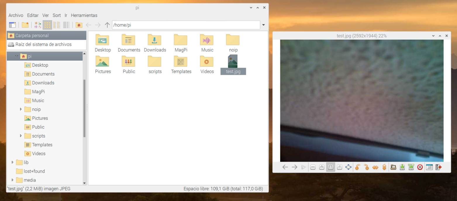 Foto de camara en raspberry