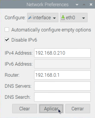 configurar ip estatica raspbian
