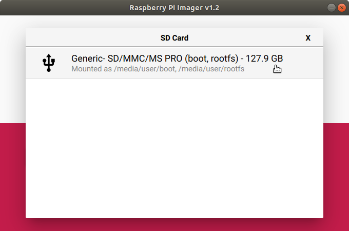 raspberry pi imager instalador