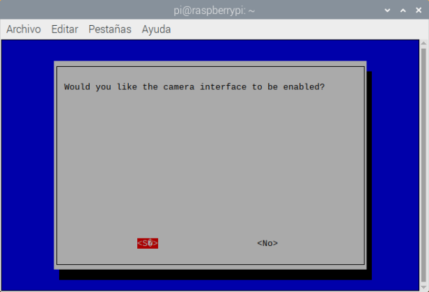 aceptamos que la cámara sea habilitada