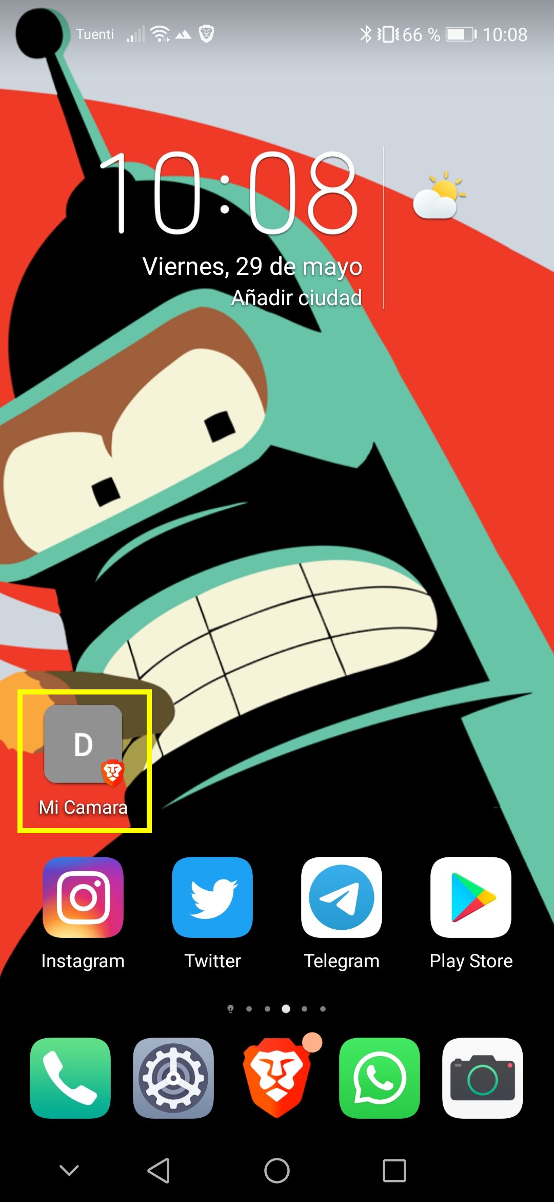 Motion en la pantalla principal de android