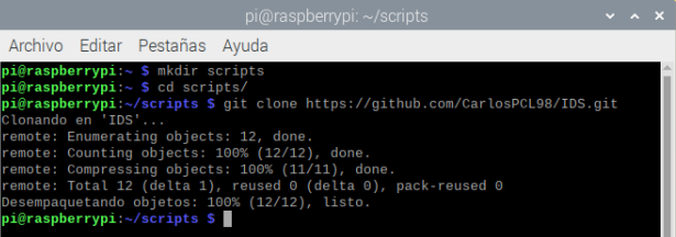 Descargando IDS detector de intrusos